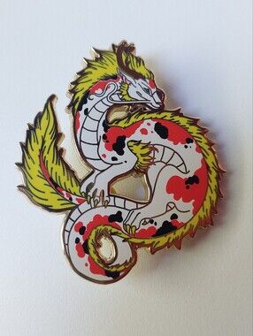 Koi Dragon Enamel Pin Pinamels